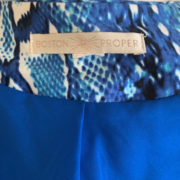 *HOST PICK* Boston Proper Blazer Blue Snake Pattern blazer jacket coat - Picture 10 of 14